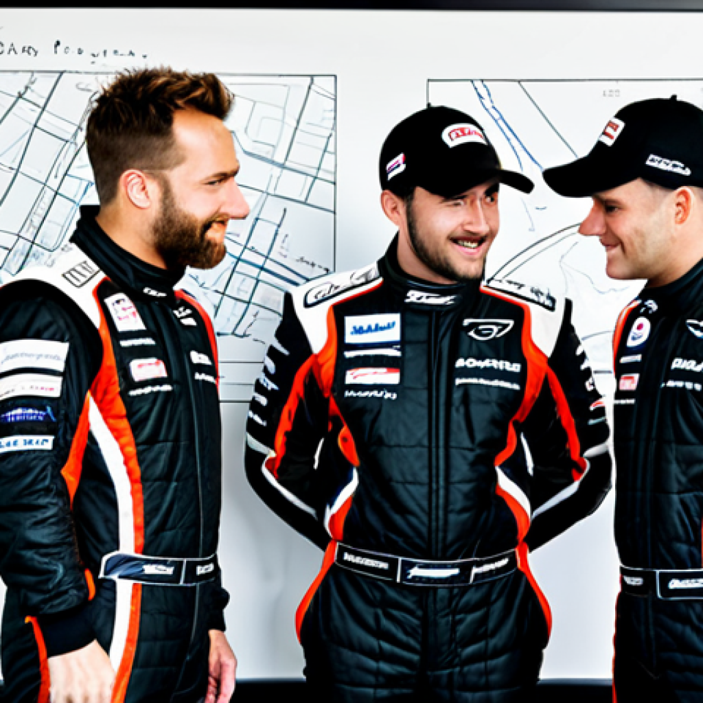 **

"A professional Kart Rider team, fully clothed in matching racing suits, strategizing before a race on a digital whiteboard displaying a track map, appropriate attire, safe for work, perfect anatomy, natural proportions, professional digital art, high quality, family-friendly."

**