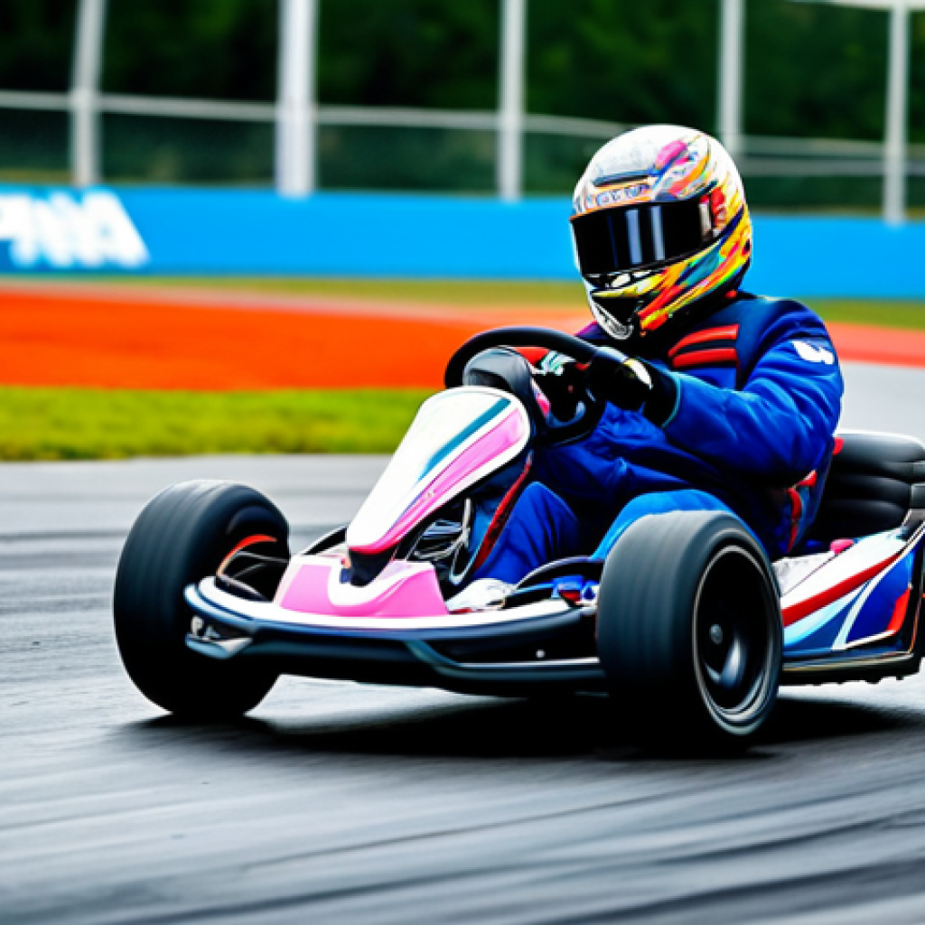 **

"A determined young person, fully clothed in sporty attire, practicing drifting in a KartRider kart on a brightly colored track with many turns, appropriate attire, safe for work, perfect anatomy, natural proportions, vibrant colors, dynamic action pose, background of cheering fans, professional gaming environment, modest"

**