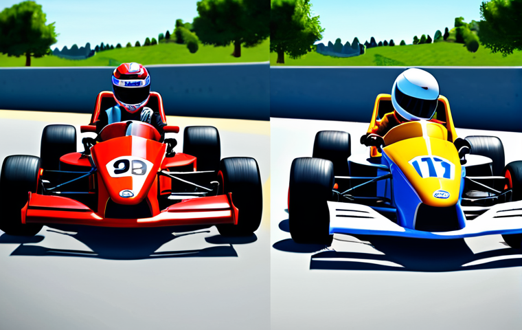 카트라이더 신규 트랙 분석 - Kart Racing Champion Victory Scene**

"A kart racing champion celebrating victory on a podium, holdi...