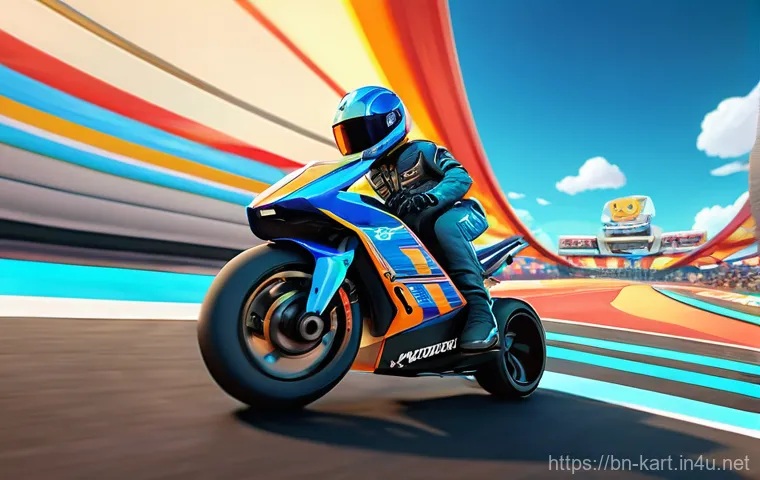 카트라이더 신규 유저를 위한 게임 스타트 가이드 - **Prompt 1: First Journey into the KartRider Rush+ World**
"A vibrant, dynamic, and colorful ill...