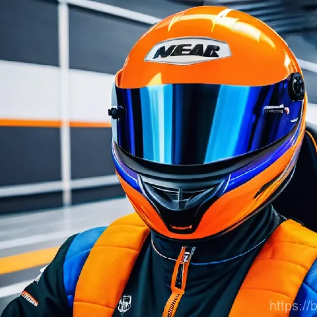 카트라이더 카트 강화 성공률 - A young, focused kart racer, dressed in a sleek, modern racing jumpsuit (no exposed skin), stands th...