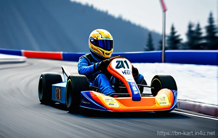 카트라이더 개인전 포지션 분석 - **Prompt 1: "The Race Start - Initial Boost and Positioning"**
    A dynamic, high-angle action shot...