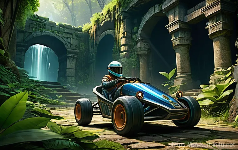 카트라이더 퀘스트 시스템 최적화 - **Prompt 2: Personalized Victory and Exclusive Rewards**
    "A diverse group of three kart racers (...