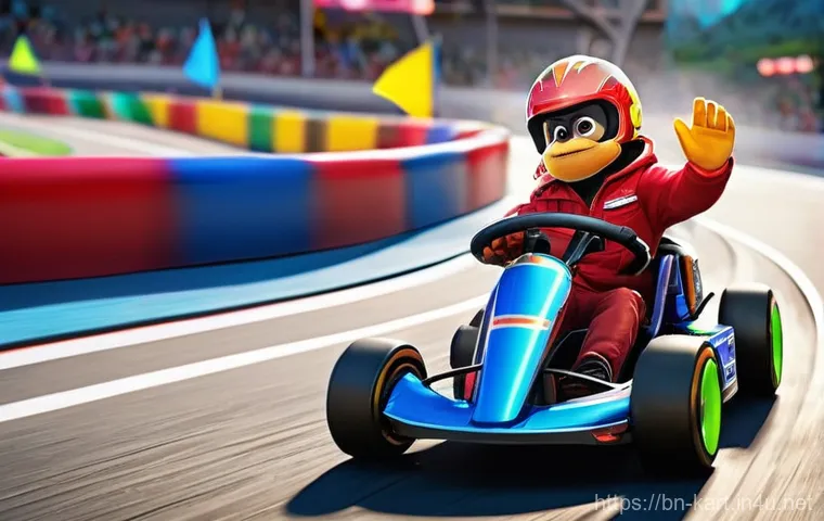카트라이더 팬아트 챌린지 후원 - Prompt 1: Dynamic Racing Action**