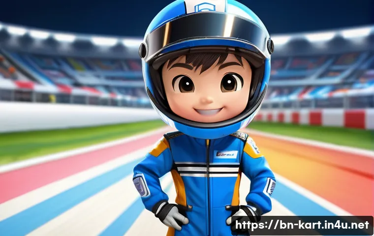 카트라이더 팬아트 대회의 성공적인 유저 경험 - **Prompt:** "A cute, Chibi-style illustration of Dao from KartRider, wearing a bright blue racing su...