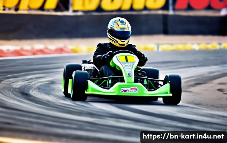 카트라이더 소셜 미디어 활용 - **Prompt 1: Epic Victory Drift in KartRider**
"A vibrant, high-octane action shot of a male Kart...