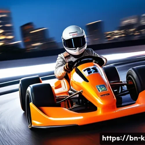 Home 24 카트라이더 초보 유저를 위한 드리프트 비결 - **Prompt:** A sleek, futuristic racing kart, painted in vibrant orange and metallic silver, is captu...